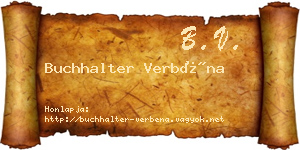 Buchhalter Verbéna névjegykártya